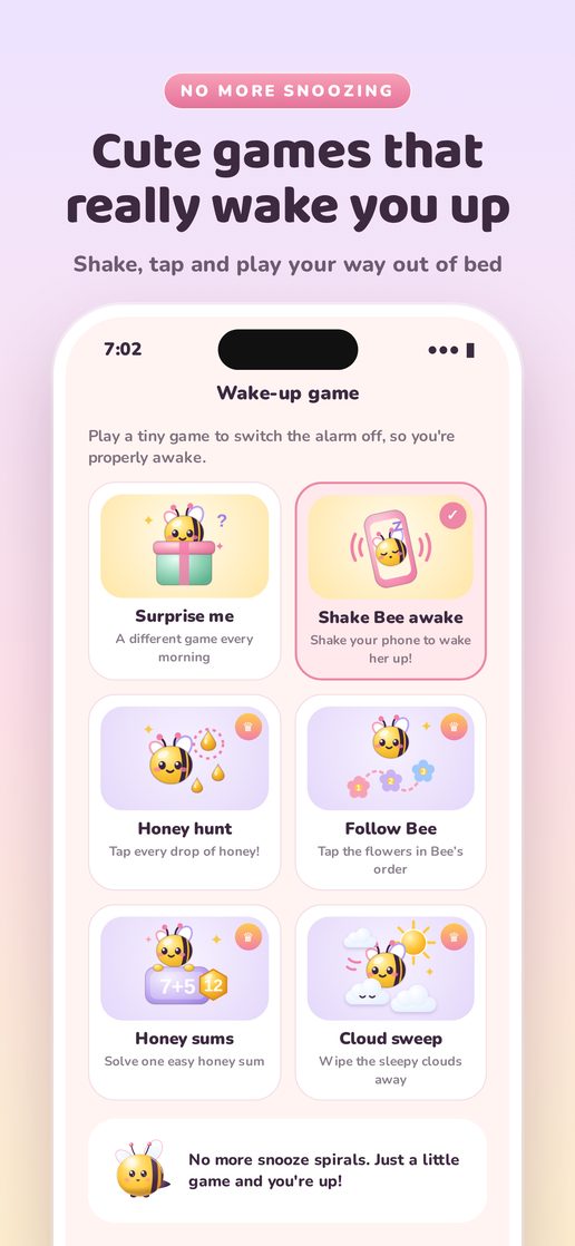 Wake-up games: shake, tap and play your way out of bed.